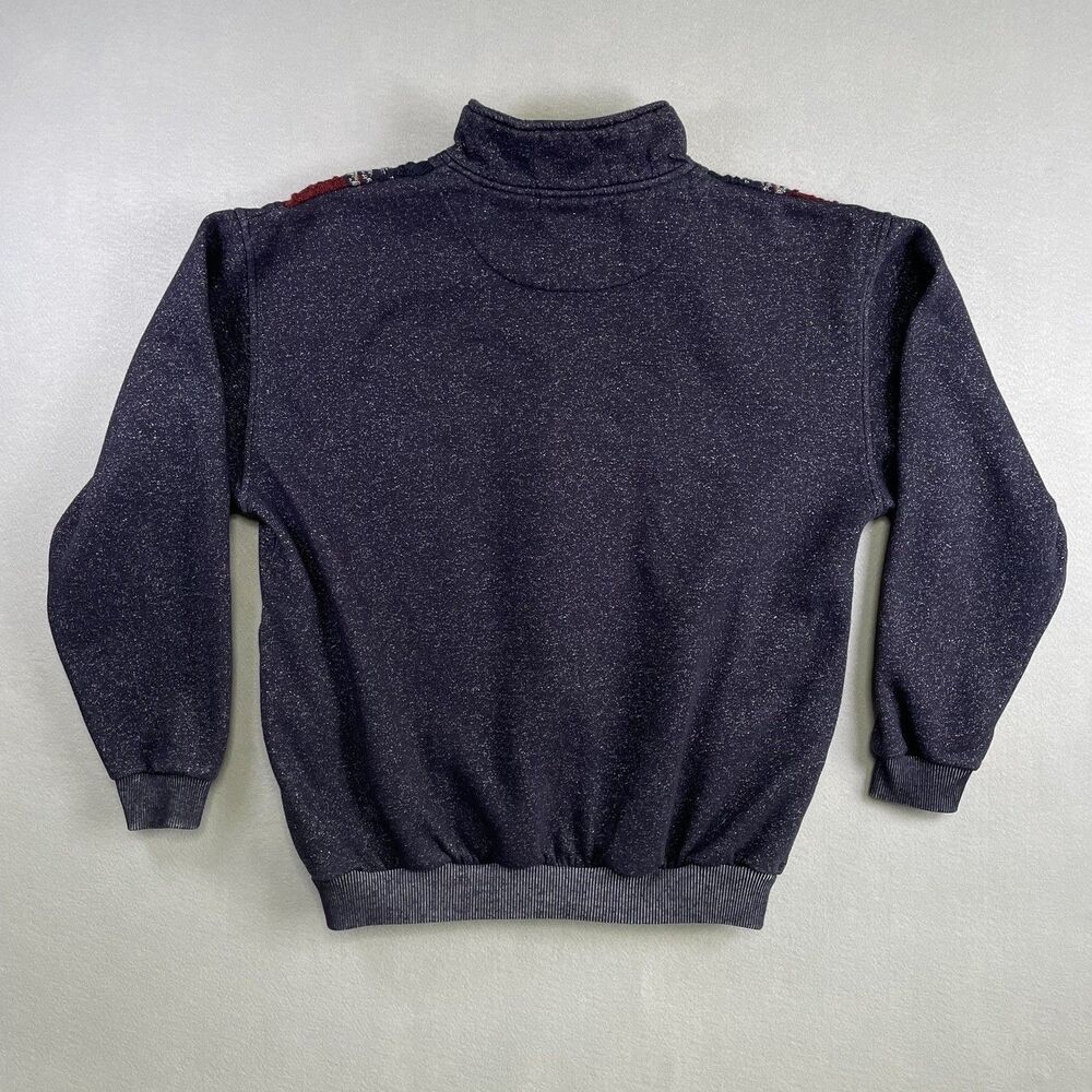 Vintage John Blair Cardigan Sweater L Full Zip Blue Cable Knit Grandpa Core 90s - Picture 7 of 12